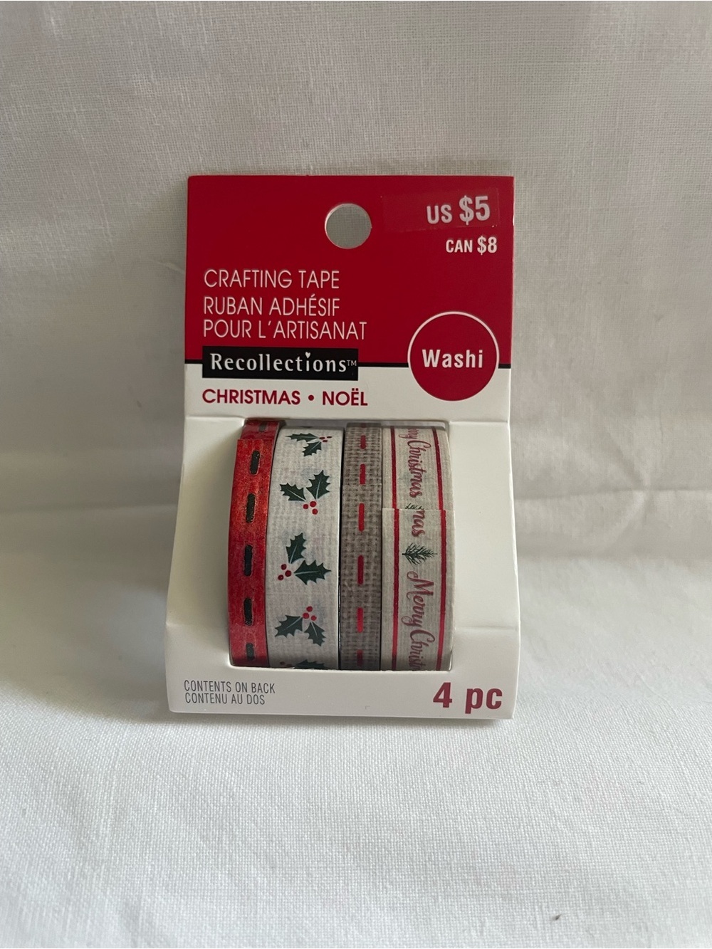 New 4 Pack of Recollections Holiday Washi Tape - Picture 5 of 6